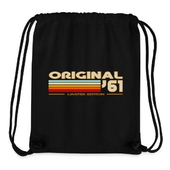 1961 - Stanley/Stella recycelter Gym Bag - Schwarz - Vorne