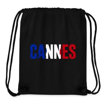 Cannes, France - Sac à cordon recyclé Stanley/Stella - noir - Devant