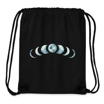 Mondphasen Mystisches Lunar Design - Stanley/Stella recycelter Gym Bag - Schwarz - Vorne