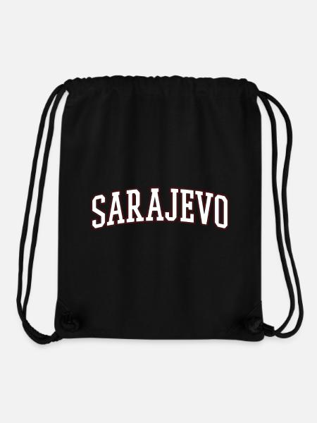 Sarajevo Bold Schriftzug - Stanley/Stella recycelter Gym Bag - Schwarz