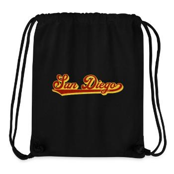 San Diego Retro Script - Stanley/Stella recycelter Gym Bag - Schwarz - Vorne
