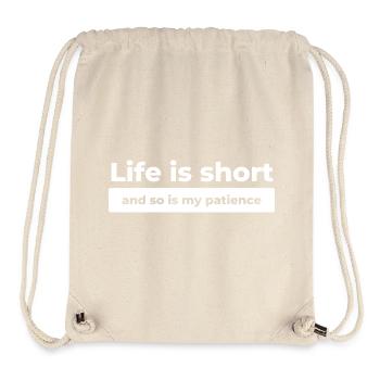 Citation de la vie drôle - Sac à cordon recyclé Stanley/Stella - blanc naturel - Devant