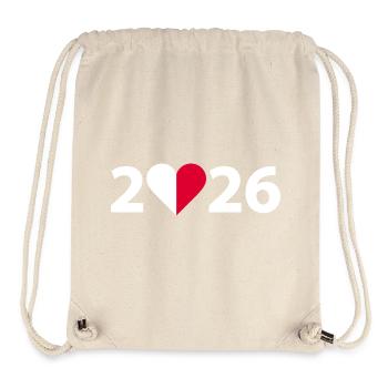 I love Malta 2026, Urlaub in Malta 2026 - Stanley/Stella recycelter Gym Bag - Naturweiß - Vorne