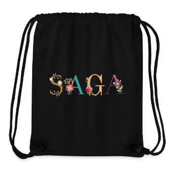 SAGA name decorated with flowers - Stanley/Stella Recycled Gym Bag - black - Front