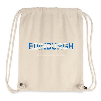 Édimbourg Mot humoristique Art Design - Sac à cordon recyclé Stanley/Stella - blanc naturel - Devant