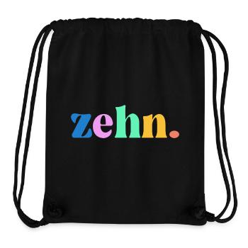10th Birthday Gift - Stanley/Stella Recycled Gym Bag - black - Front