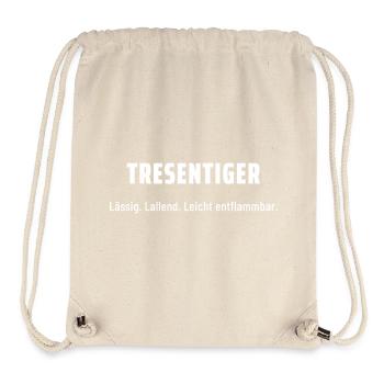 Tresentiger. Lässig. Lallend. Leicht entflammbar. - Stanley/Stella recycelter Gym Bag - Naturweiß - Vorne
