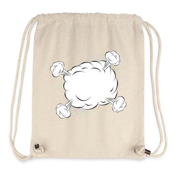 Leere Comic Kampf Wolke für eigene Texte & Motive - Stanley/Stella recycelter Gym Bag - Naturweiß - Vorne