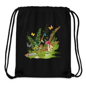 a piece of nature at the edge of the forest - habitat for animals - Stanley/Stella Recycled Gym Bag - black - Front