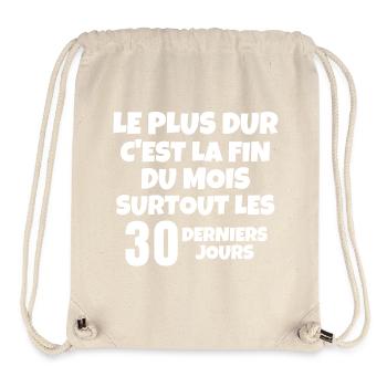 pouvoir d'achat, crise financière - Sac à cordon recyclé Stanley/Stella - blanc naturel - Devant