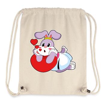 Rabbit Bride Heart Wedding - Stanley/Stella Recycled Gym Bag - natural - Front
