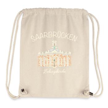 Saarbrücken, Ludwigskirche - Stanley/Stella recycelter Gym Bag - Naturweiß - Vorne