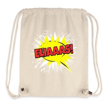Elijah's Name Funny Speech Bubble Eliaaas! - Stanley/Stella Recycled Gym Bag - natural - Front