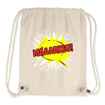 Markus Name Funny Speech Bubble Maaarkus! - Stanley/Stella Recycled Gym Bag - natural - Front