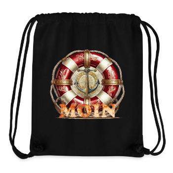 Moin mit Rettungsring - Stanley/Stella recycelter Gym Bag - Schwarz - Vorne