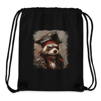 Frettchen Pirat - Stanley/Stella recycelter Gym Bag - Schwarz - Vorne