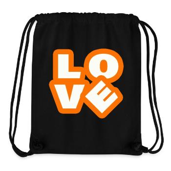 LOVE - Stanley/Stella Recycled Gym Bag - black - Front