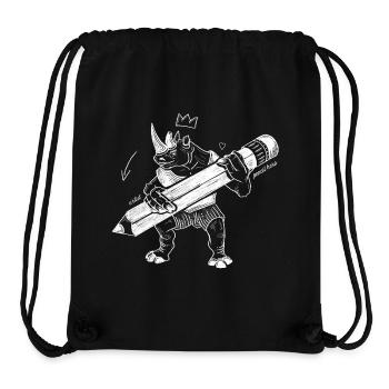 Royal Rhino – Creative King with Pen - Stanley/Stella Recycled Gym Bag - black - Front