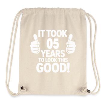 Celebratory 5th Birthday Thumbs Up - Stanley/Stella Recycled Gym Bag - natural - Front