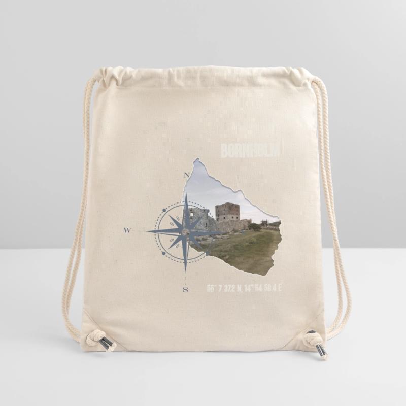 Bornholm Compass Hammershus Coordinates Stanley/Stella Recycled Gym Bag
