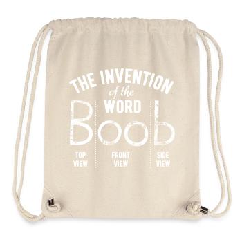 L’invention du mot boob - Fun Gift - Sac à cordon recyclé Stanley/Stella - blanc naturel - Devant