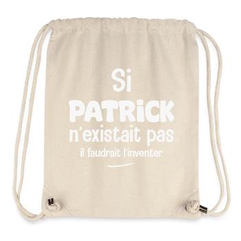 Patrick n'existe pas — il faut l'inventer - Sac à cordon recyclé Stanley/Stella - blanc naturel - Devant