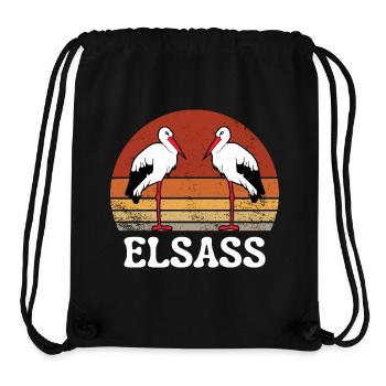 ALSACE VINTAGE STORK - Stanley/Stella Recycled Gym Bag - black - Front