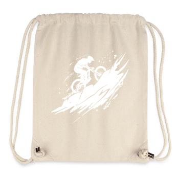 Energischer Mountainbike-Kunst-Radfahrer - Stanley/Stella recycelter Gym Bag - Naturweiß - Vorne