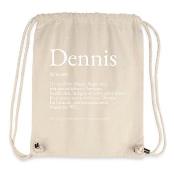 Dennis Dictionary Explanation First name Dennis - Stanley/Stella Recycled Gym Bag - natural - Front
