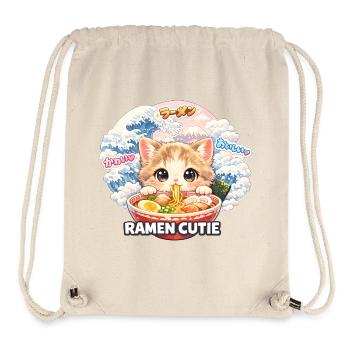 Ramen Kawaii Katzen TShirt I Japanisches Essen - Stanley/Stella recycelter Gym Bag - Naturweiß - Vorne