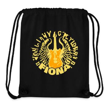 Fiona comme nom - Sac à cordon recyclé Stanley/Stella - noir - Devant