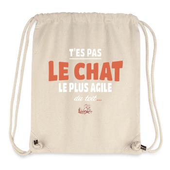 T’es pas le chat le plus agile du toit – Vanne - Sac à cordon recyclé Stanley/Stella - blanc naturel - Devant