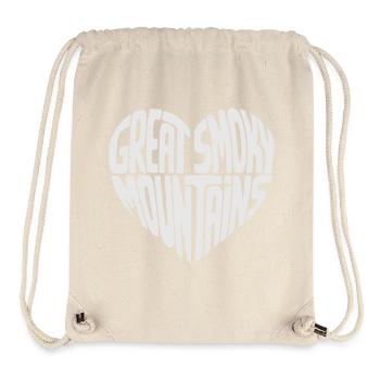 Herzförmige Typografie Great Smoky Mountains - Stanley/Stella recycelter Gym Bag - Naturweiß - Vorne