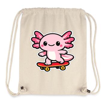 axolotl skateboard - Stanley/Stella Recycled Gym Bag - natural - Front