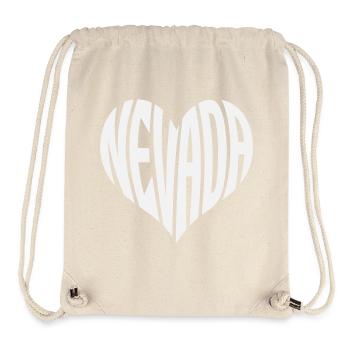 Nevada Herz Typografie - Stanley/Stella recycelter Gym Bag - Naturweiß - Vorne