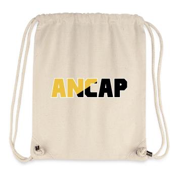 Anarchie Capitalisme Drapeau 4 ancap - Sac à cordon recyclé Stanley/Stella - blanc naturel - Devant