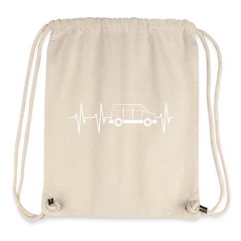 bus Busse Herzschlag Symbol Puls Illustration icon - Stanley/Stella recycelter Gym Bag - Naturweiß - Vorne