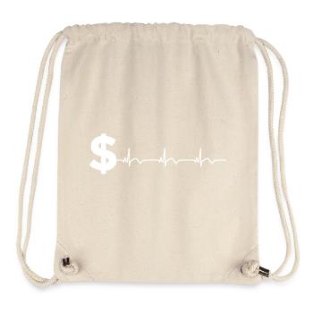 Dollar Sign $ ECG Heartbeat - Stanley/Stella Recycled Gym Bag - natural - Front