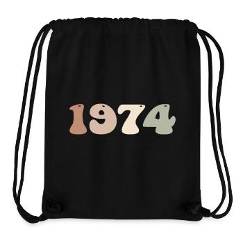 1974 - Stanley/Stella recycelter Gym Bag - Schwarz - Vorne