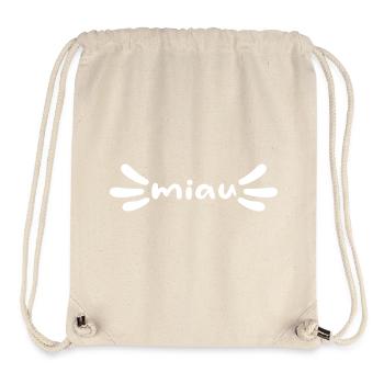miau Schnurrhaare Comic Katze Tierliebe Fan Katzen - Stanley/Stella recycelter Gym Bag - Naturweiß - Vorne