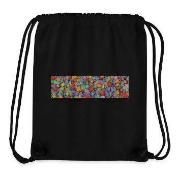 Éclaboussure de couleur - Sac à cordon recyclé Stanley/Stella - noir - Devant