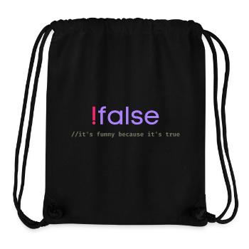Ifalse Funny Coder Programming Pun - Stanley/Stella Recycled Gym Bag - black - Front