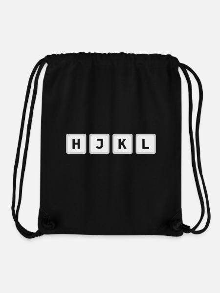 HJKL Computer-Tasten vi & Vim Code Geeks & Nerds - Stanley/Stella recycelter Gym Bag - Schwarz