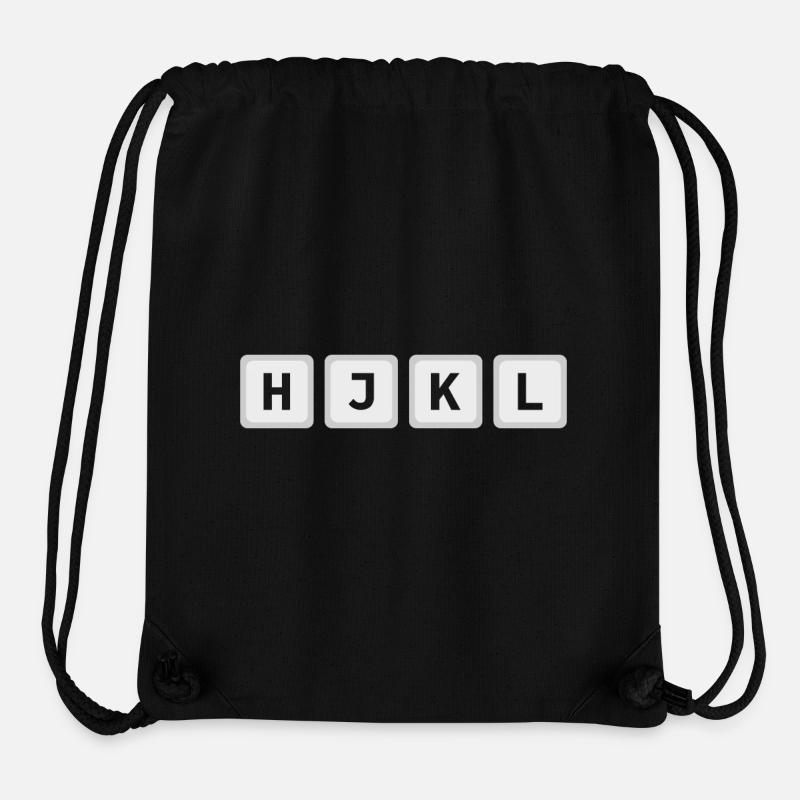 HJKL Computer-Tasten vi & Vim Code Geeks & Nerds - Stanley/Stella recycelter Gym Bag - Schwarz