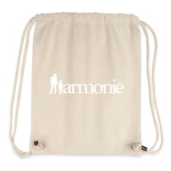 HARMONIE ! (famille, papa, maman, enfants) blanc - Sac à cordon recyclé Stanley/Stella - blanc naturel - Devant
