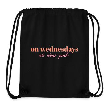 On Wednesdays We Wear Pink | Mean Girls Quote Desi - Stanley/Stella Recycled Gym Bag - black - Front