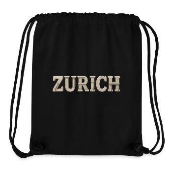 Zurich City Typography Design - Stanley/Stella Recycled Gym Bag - black - Front