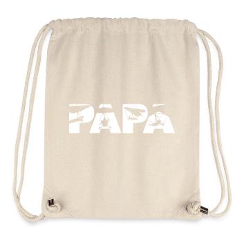 Papa Hangglider Pilot Musikalische Silhouette Slogan - Stanley/Stella recycelter Gym Bag - Naturweiß - Vorne