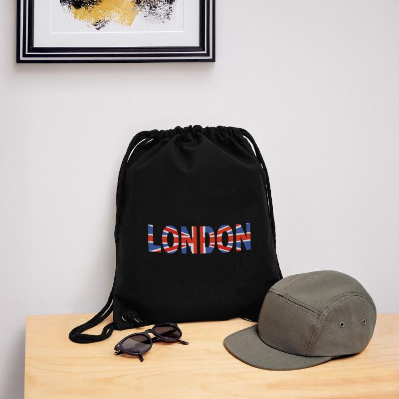 Londres couché avec drapeau Sac à cordon recyclé Stanley/Stella