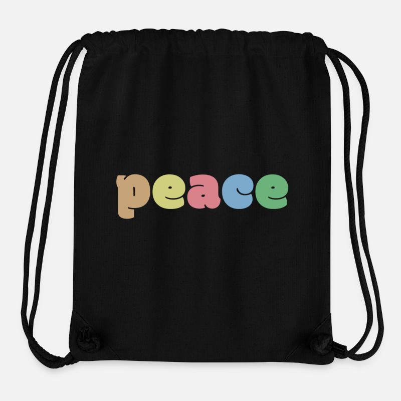 Friedensfarben - Stanley/Stella recycelter Gym Bag - Schwarz